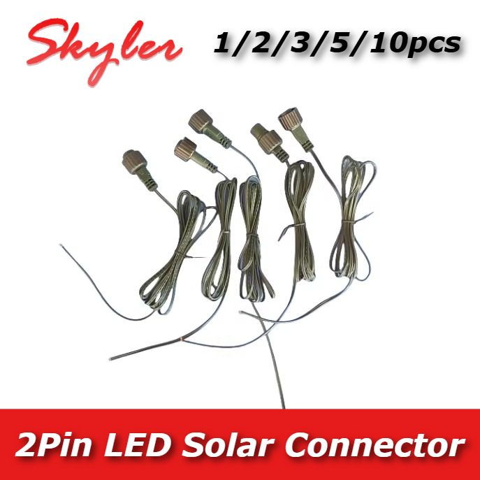 Outdoor Power Outlet Solar - ขั้วต่อ LED 2 พิน พร้อมสายเชื่อมต่อ 25