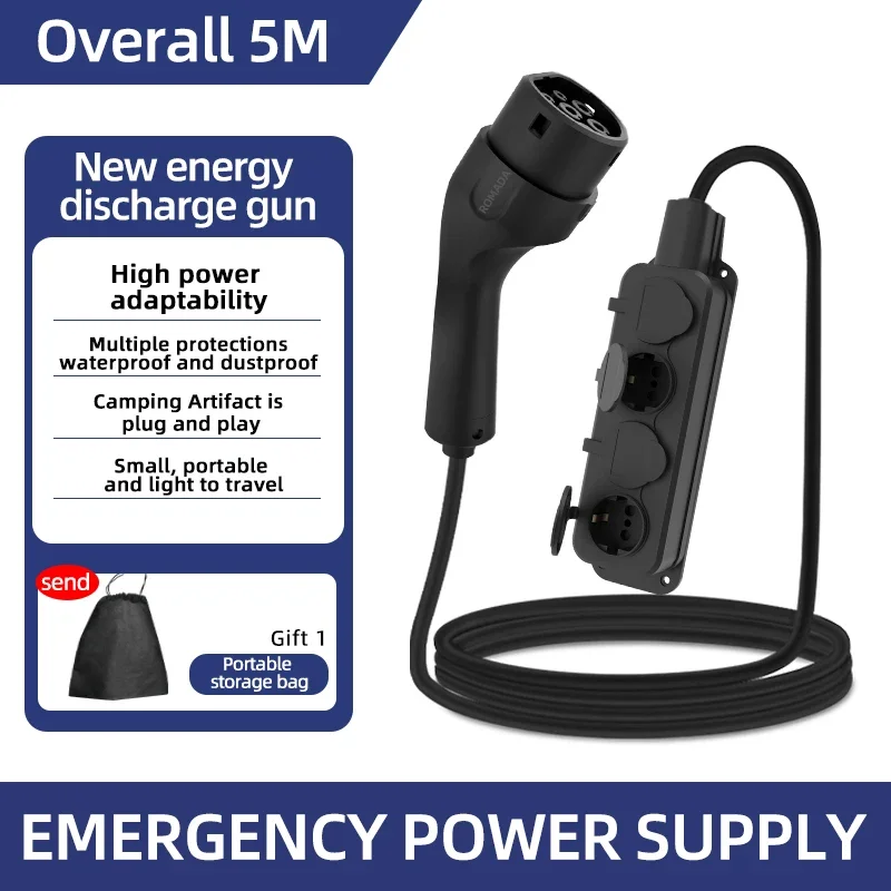 Outdoor Power Wire - แบบพกพา 16A 4KW ไฟฟ้ารถ EV Charger