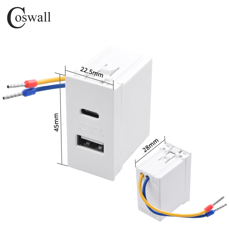 Outdoor Usb Power Strip - COSWALL E45 / P45 Series สีขาว