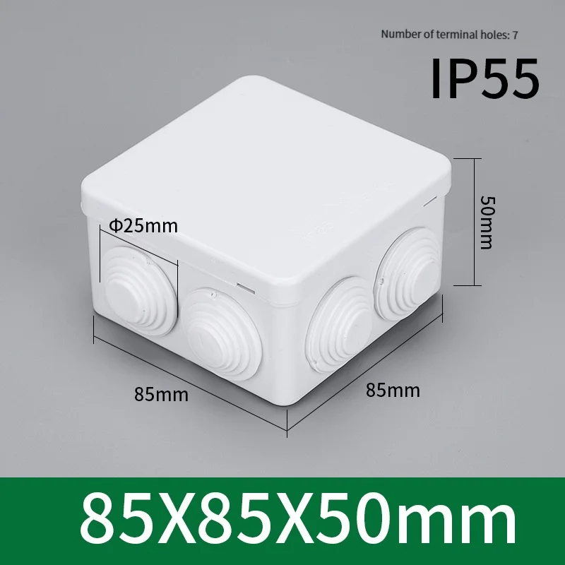 Outdoor Power Wire - กล่องกันน้ำพลาสติกสำหรับใช้งานกลางแจ้ง IP55 ขนาด 85 * 85