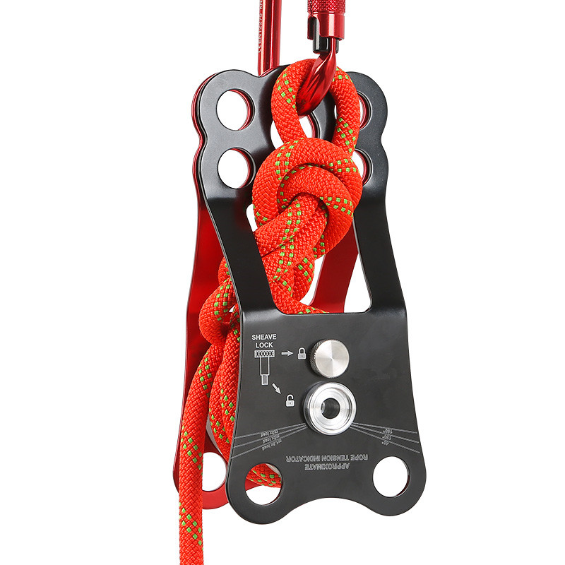 Outdoor Power Group - ชุดรอกเชือกขนาดใหญ่แบบมีปม, รอกสำหรับการขนส่งและกู้ภัยแบบข้าม, รอกสำหรับปีนผาภายนอกอาคาร