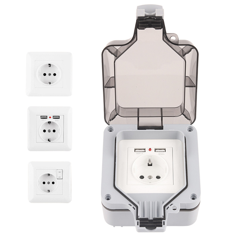 Outdoor Power Timer - IP66 กลางแจ้ง Weatherproof 16A สายดิน 250V