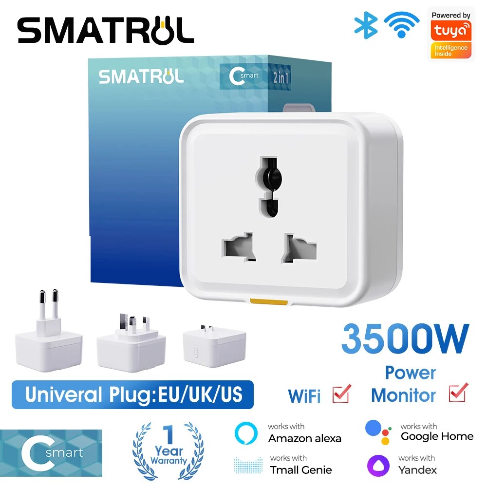 Outdoor Power Timer - Tuya เต้ารับปลั๊กไวไฟไร้สายสำหรับสมาร์ทโฮม UK EU US, ปลั๊กไฟแปลง16A