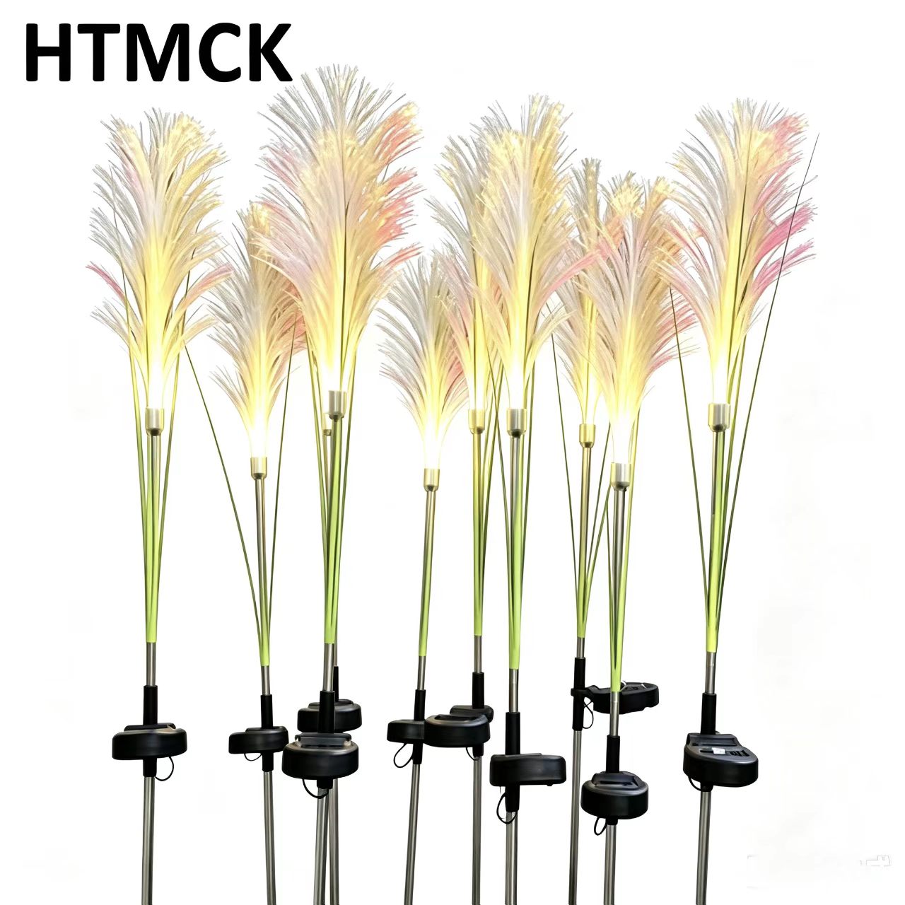 Outdoor Power Outlet Solar - โคมไฟสวนพลังงานแสงอาทิตย์ HTMCK LED แบบกันน้ำสำหรับตกแต่งสนามหญ้า ไฟประดับทางเดิน ตกแต่งคริสต์มาส