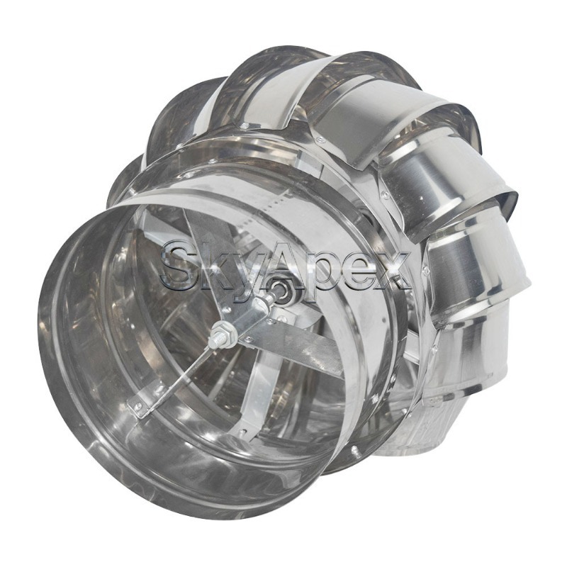 Outdoor Power Vent - ฝาครอบระบายอากาศบนหลังคาแบบไม่ใช้ไฟฟ้า ทำจากสแตนเลส 304 กันน้ำ กันฝน สำหรับปล่องไฟ