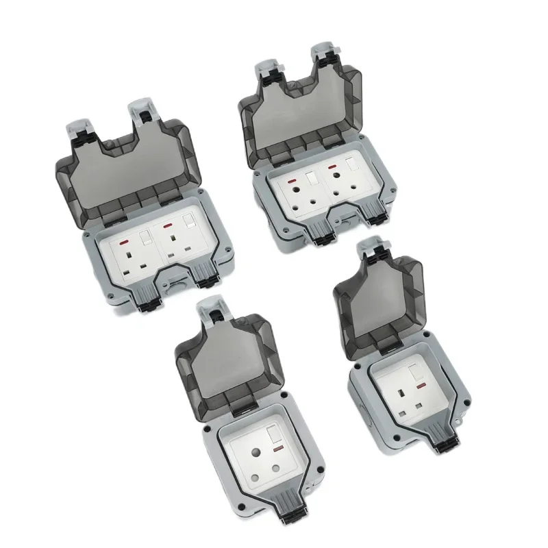 Outdoor Power Outlet Wifi - IP66กันฝนช่องเสียบอียูกันฝนกันน้ำกระเด็นใช้กลางแจ้งปลั๊กไฟสากลซ็อกเก็ต15A แอฟริกาใต้