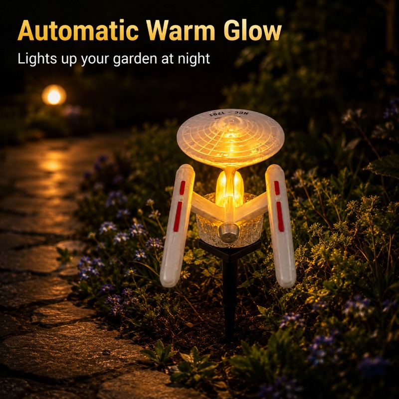 ไฟประดับสวนรูปยานอวกาศ Star Tr - Outdoor Power Outlet Solar บทวิจารณ์และราคา