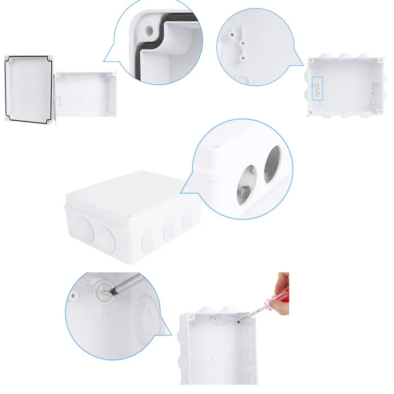 กลางแจ้งกันน้ํากล่องพลาสติก AB - Outdoor Power Wire บทวิจารณ์และราคา