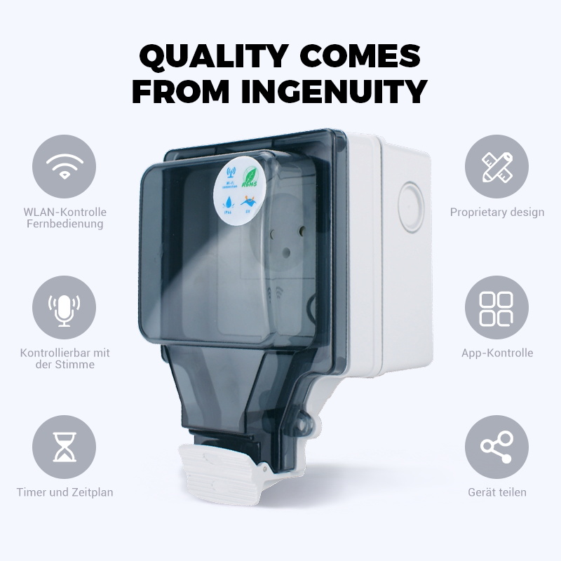 Avoir IP66 ซ็อกเก็ตกันน้ํากลาง - Outdoor Power Outlet Wifi บทวิจารณ์และราคา