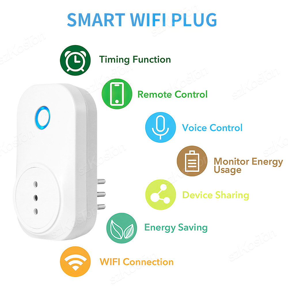 16A ชิลีอิตาลี WIFI สมาร์ทซ็อก - Outdoor Power Outlet Wifi บทวิจารณ์และราคา