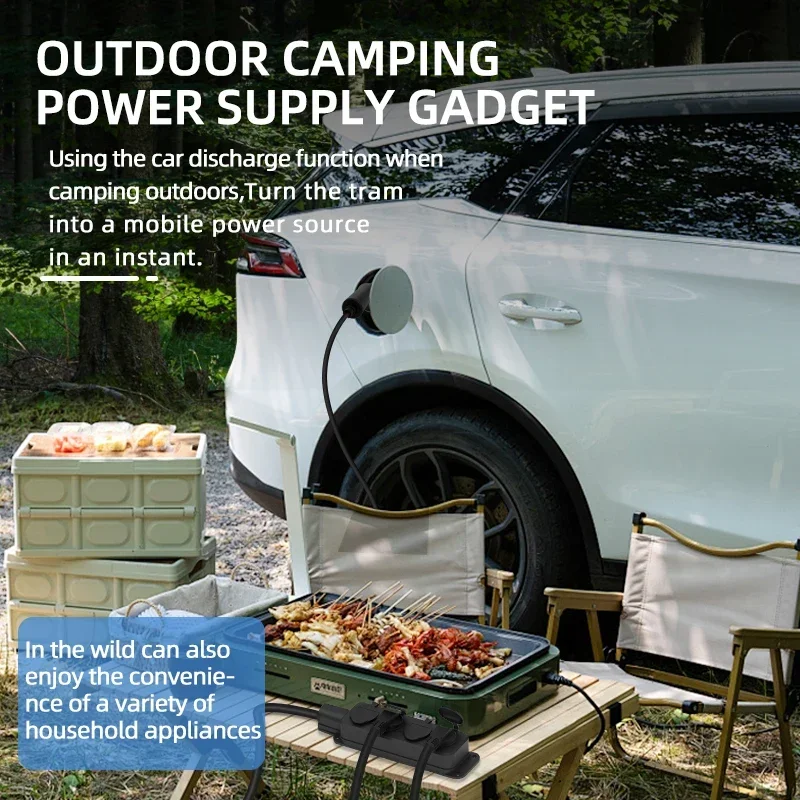 แบบพกพา 16A 4KW ไฟฟ้ารถ EV Cha - Outdoor Power Wire บทวิจารณ์และราคา
