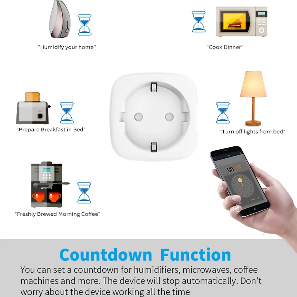 Tuya WIFI สมาร์ทซ็อกเก็ต EU 16 - Outdoor Power Outlet Wifi บทวิจารณ์และราคา