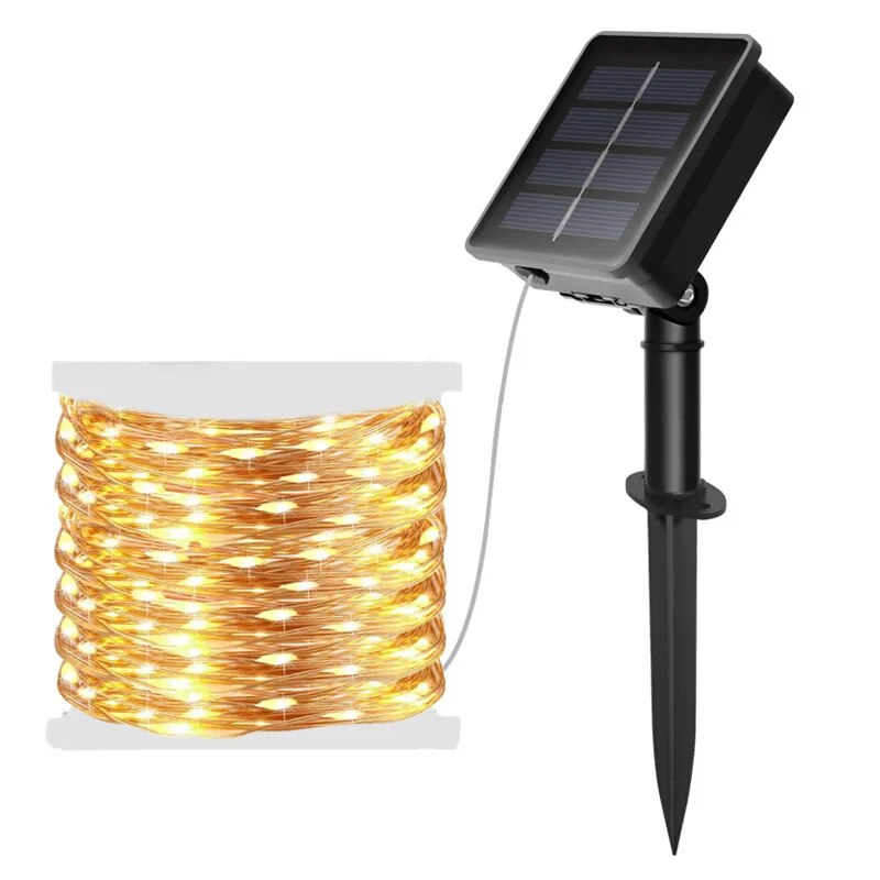 ไฟราวพลังงานแสงอาทิตย์ LED 100 - Outdoor Power Outlet Solar บทวิจารณ์และราคา