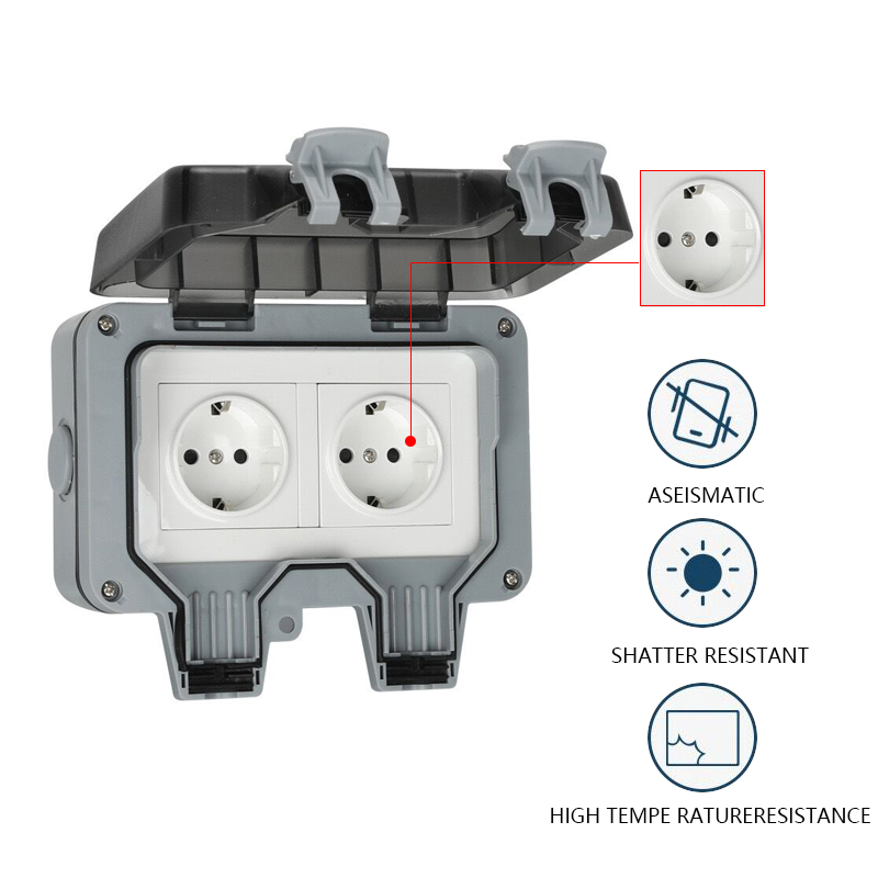 IP66กันฝนช่องเสียบอียูกันฝนกัน - Outdoor Power Outlet Wifi บทวิจารณ์และราคา